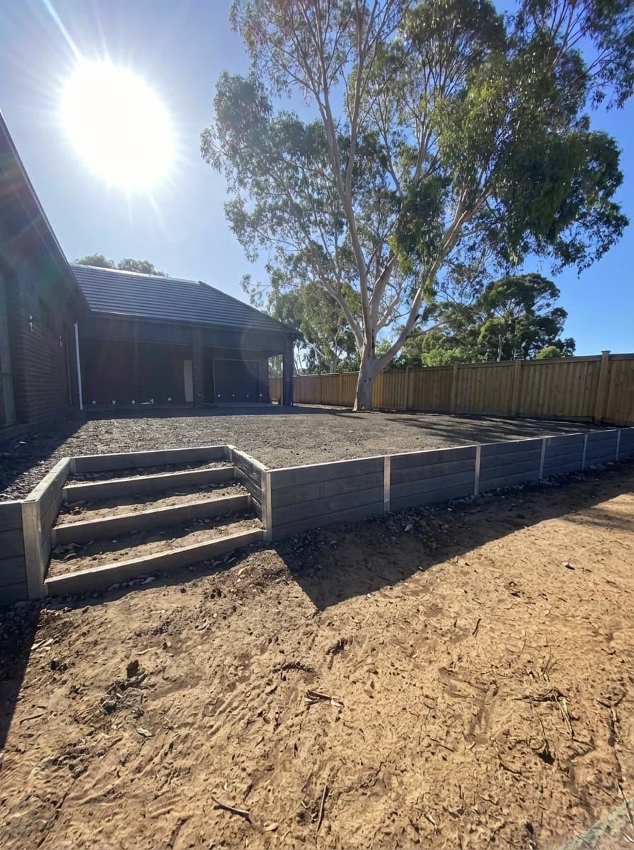 Retaining Walls, Stepping Stones, Fence & Landscape — Gallery 12