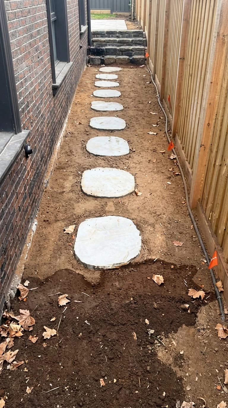 Retaining Walls, Stepping Stones, Fence & Landscape — Gallery 15