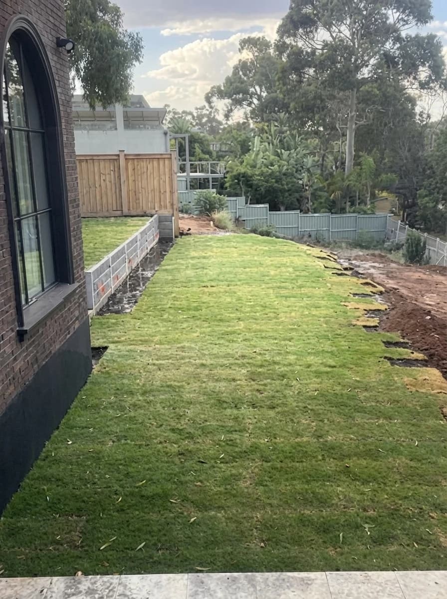 Retaining Walls, Stepping Stones, Fence & Landscape — Gallery 22