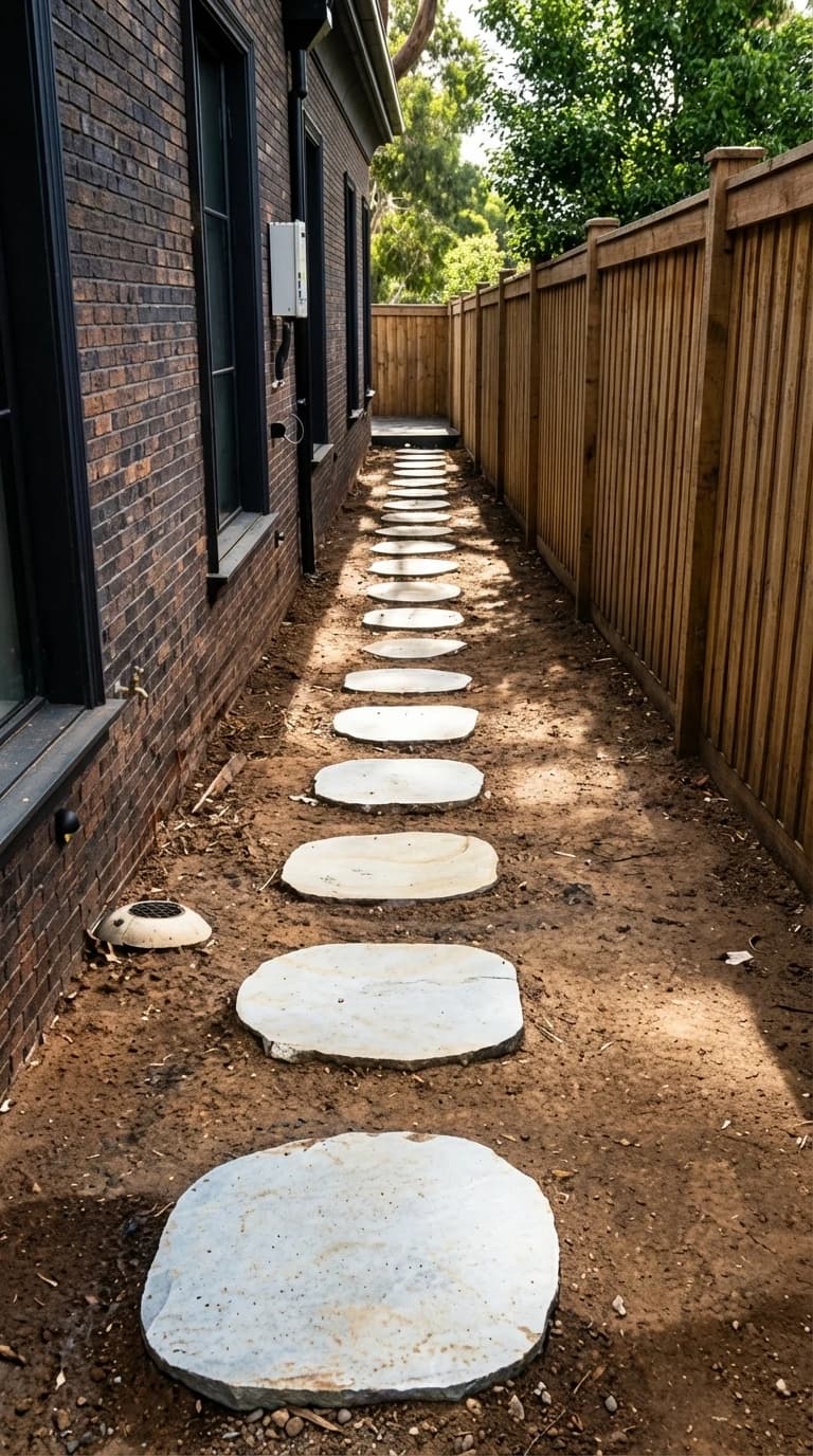 Retaining Walls, Stepping Stones, Fence & Landscape — Gallery 23